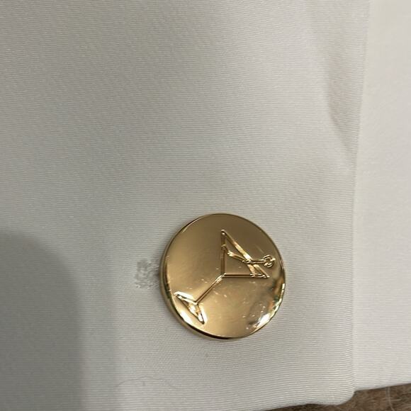 Retrofete White Cropped Blazer Palazza Embellished Rare Small Retails $895 - Picture 10 of 15